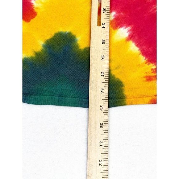 Vintage Rasta Lizard T-Shirt Large Tie Dye Ganja Weed Jamaica Hippe Beach Single - Picture 8 of 10